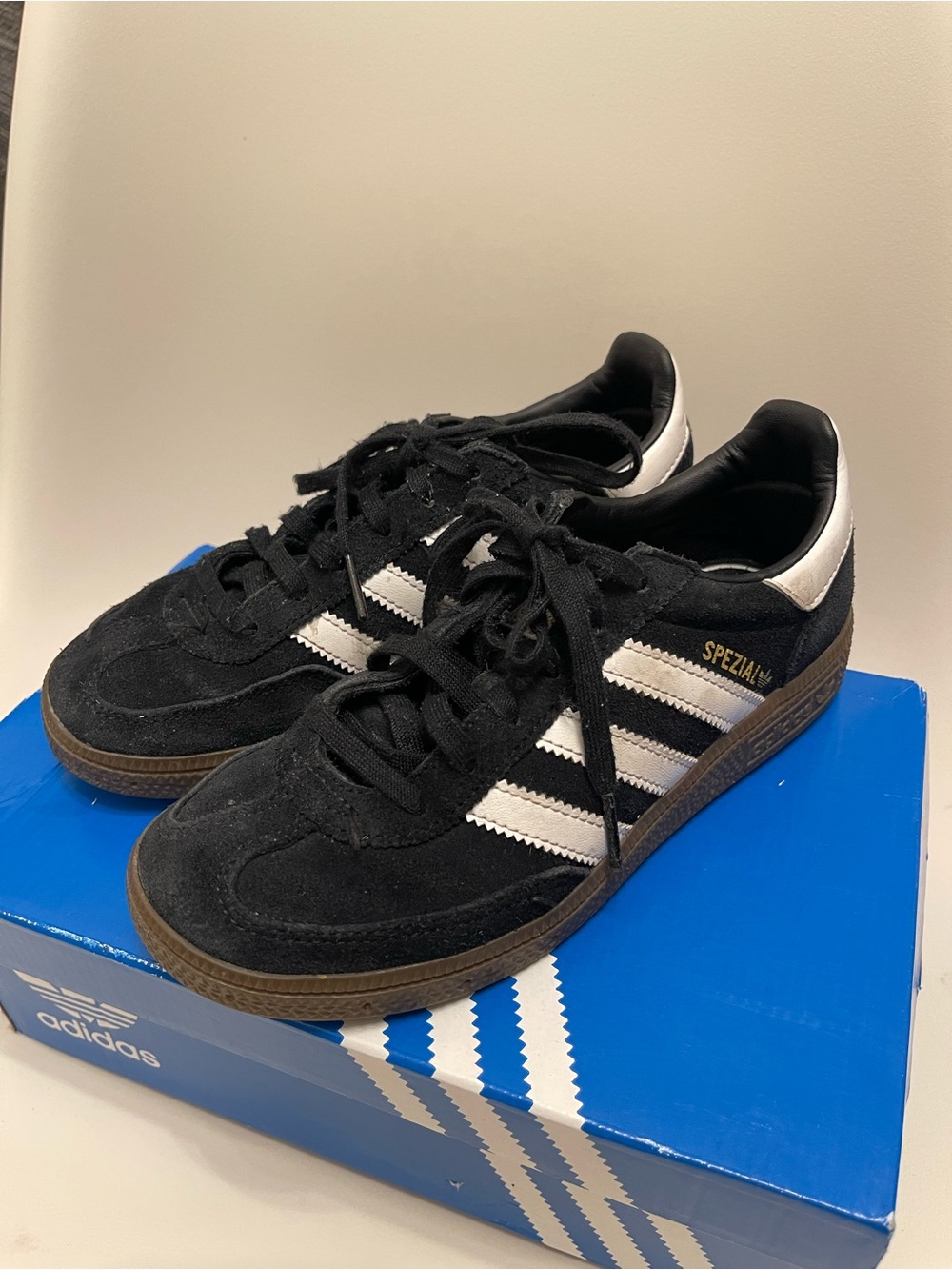 Adidas- Handball Spezial Black with White Stripes (Kids 1 1/2)